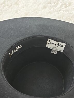 Lack of Color Black Felt Wide Brim Hat